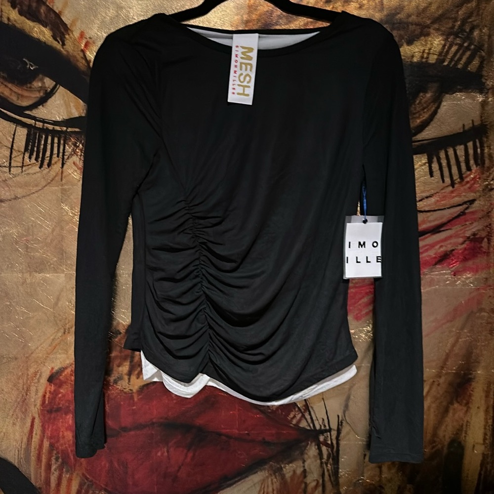 NEW WITH TAGS SIMON MILLER DOUBLE LAYER MESH MARZ TOP